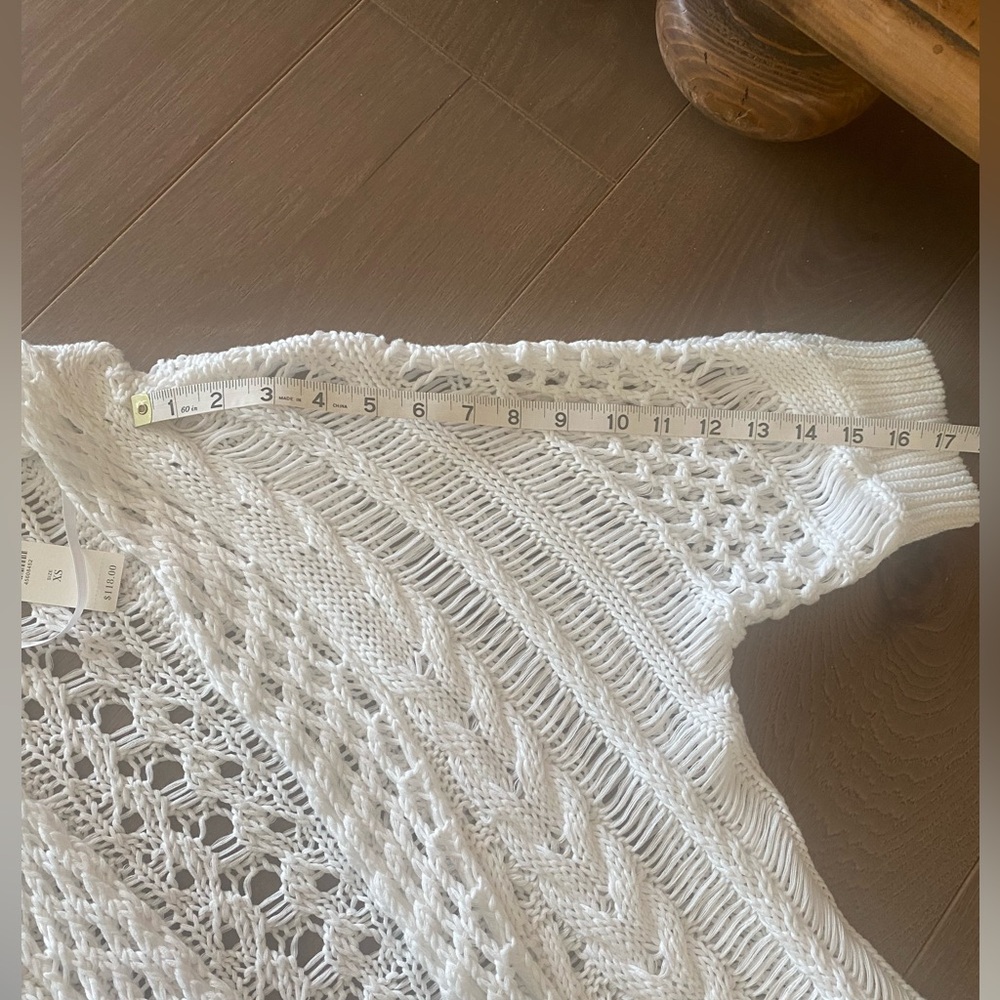 NWT Moth by Anthropologie dolman sleeve knitted cardigan, white Size XS - Picture 11 of 13